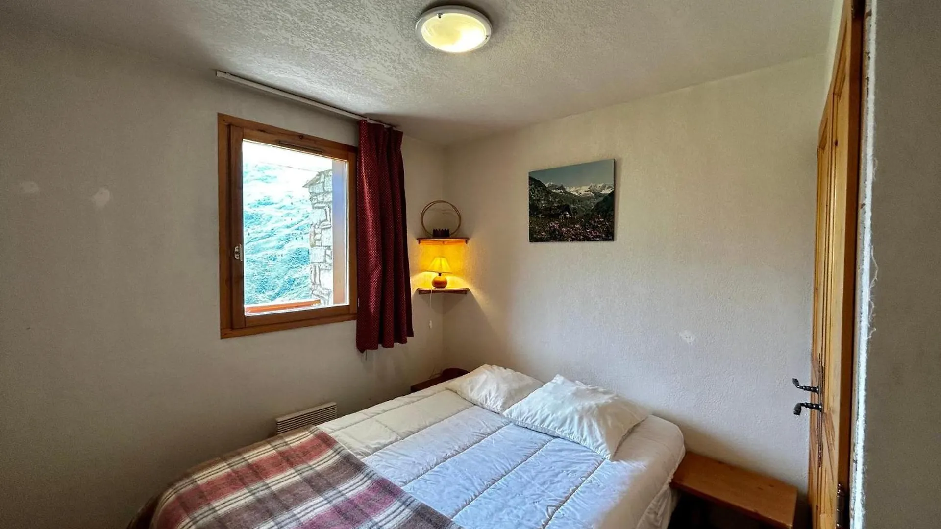 公寓 Appartement Cosy 2 Pieces Cabine, Balcon Sud-Ouest, Proche Pistes A Les Menuires 圣马丁德贝尔维尔